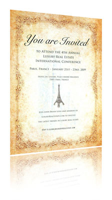 Invitation à la conférence Luxury Real Estate